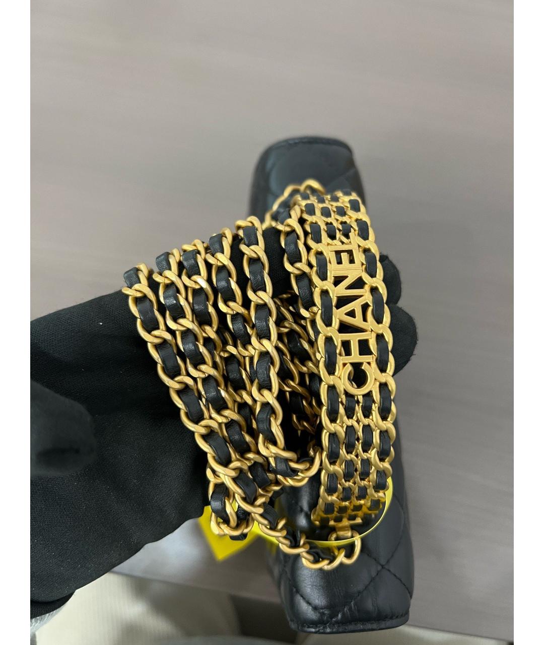 CHANEL Черная кожаная сумка через плечо, фото 9