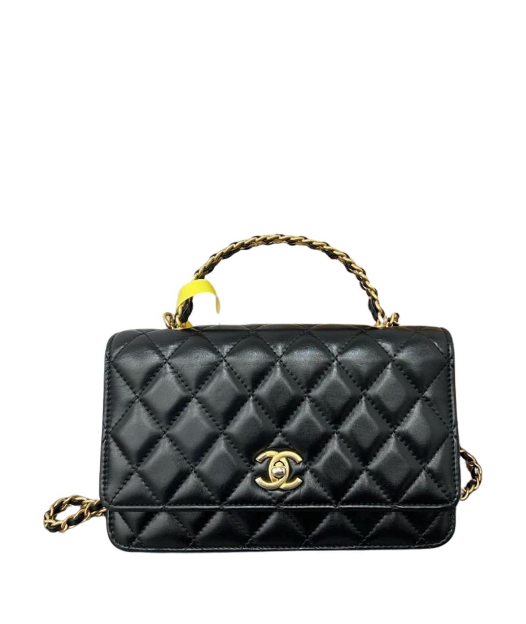 CHANEL Черная кожаная сумка через плечо, фото 1