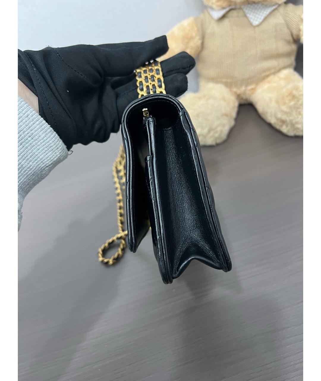 CHANEL Черная кожаная сумка через плечо, фото 5