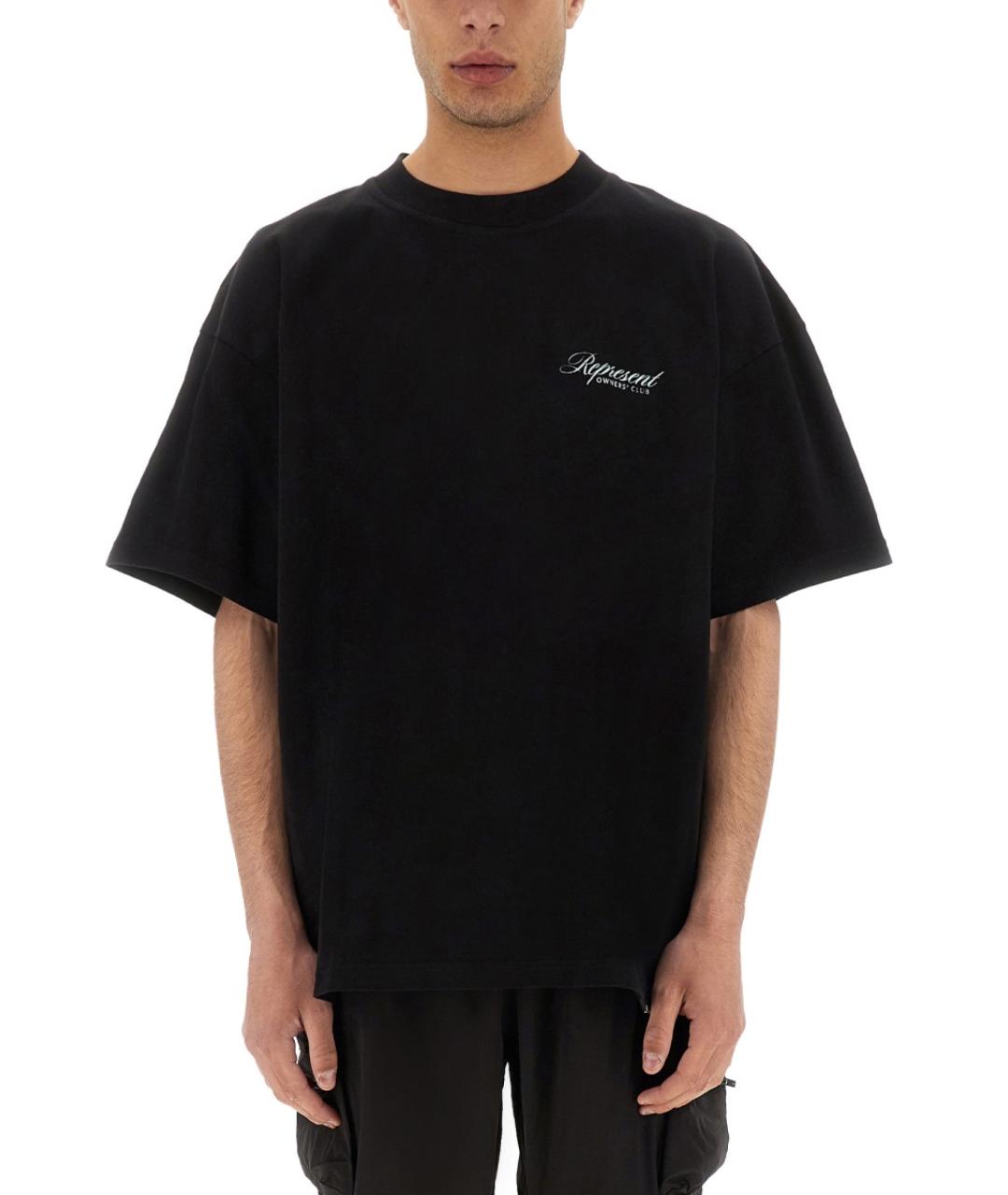 REPRESENT Черная хлопковая футболка, фото 5