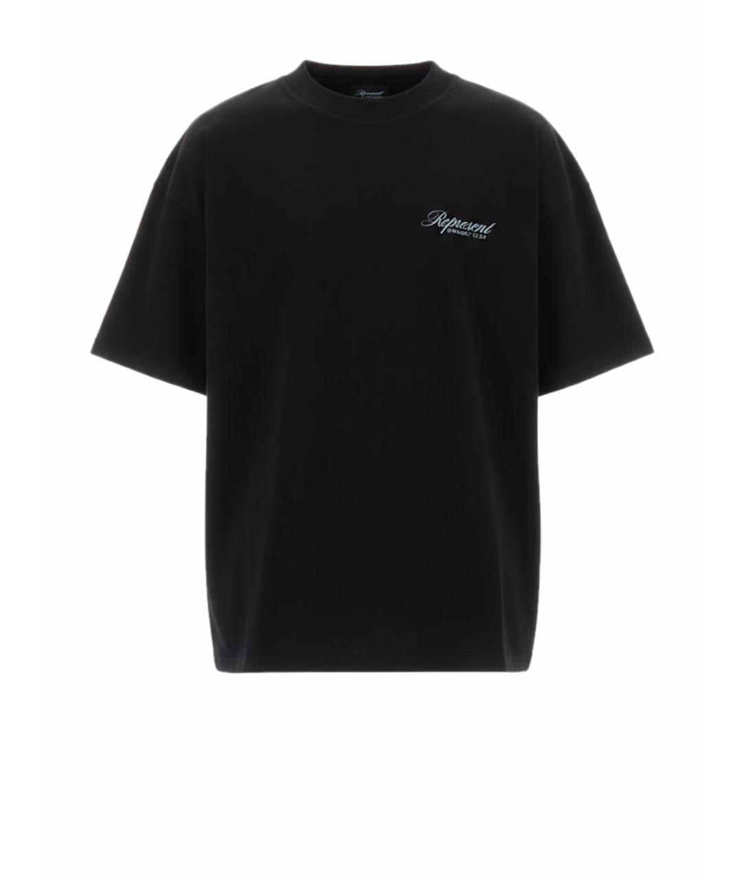REPRESENT Черная хлопковая футболка, фото 1