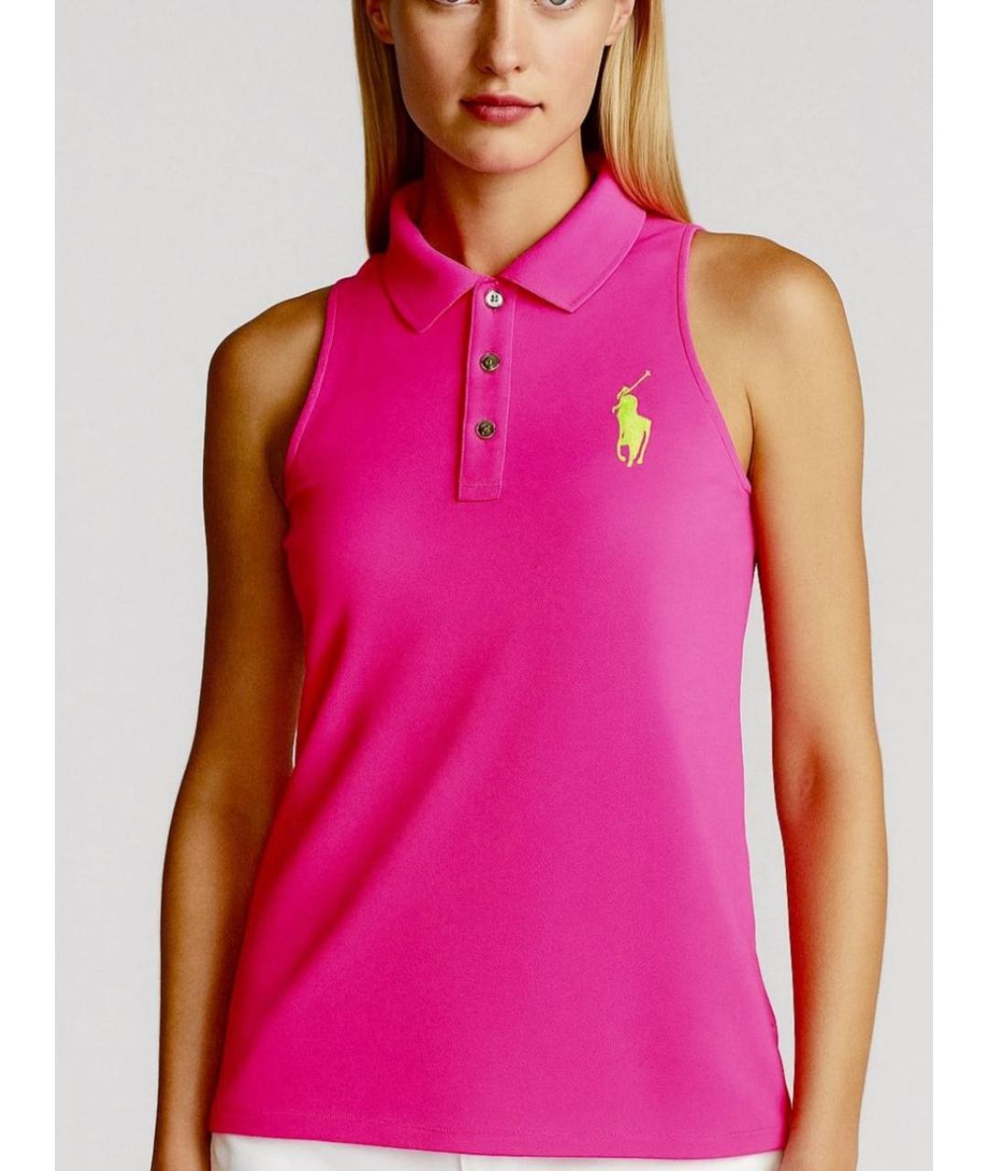 RALPH LAUREN Розовая майка, фото 6