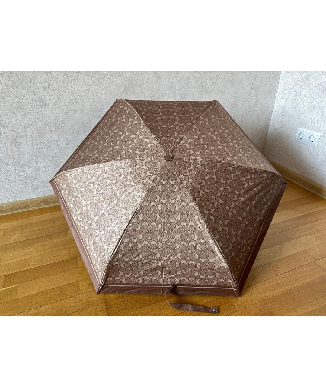 COACH Коричневый зонт, фото 8
