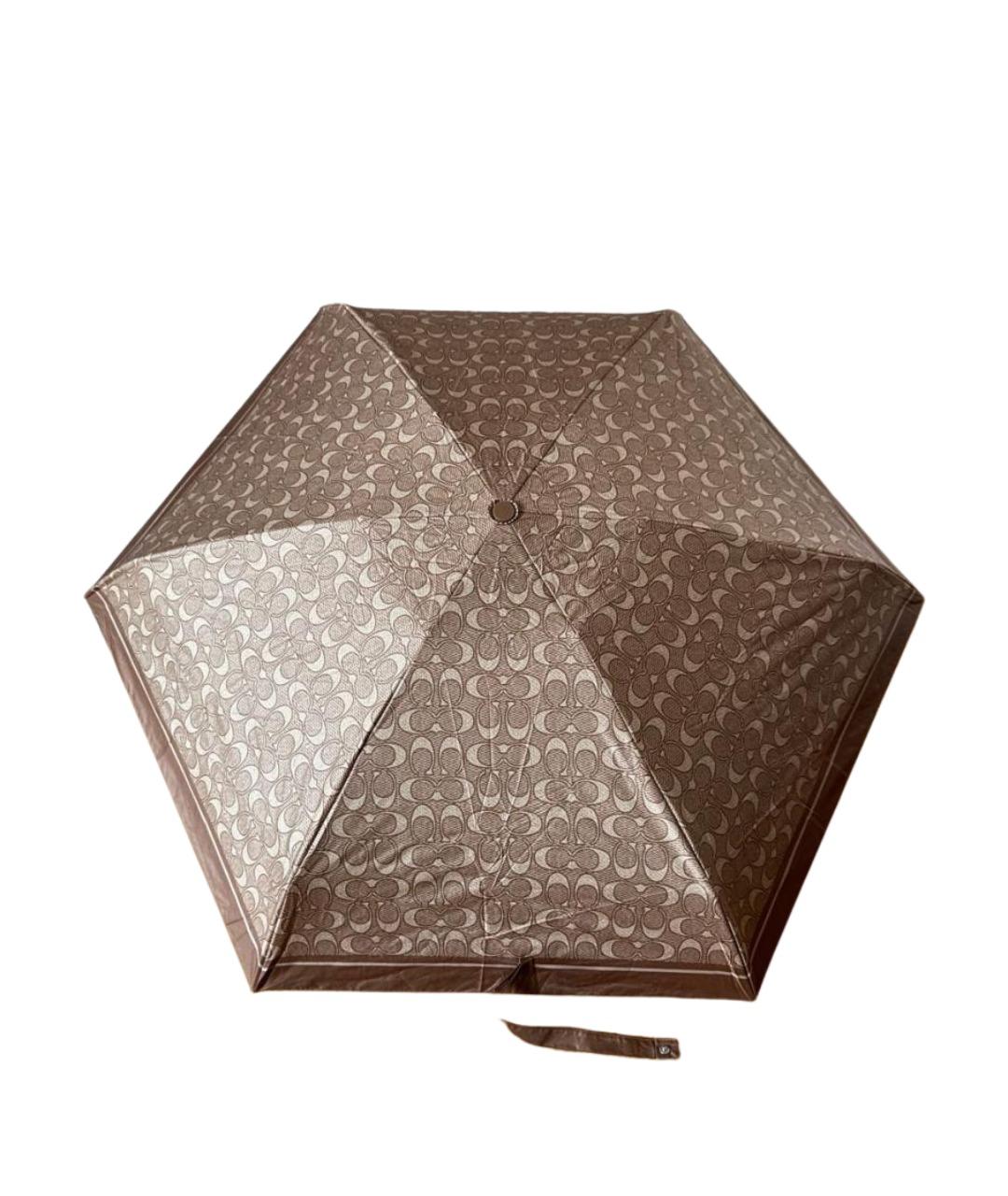 COACH Коричневый зонт, фото 1