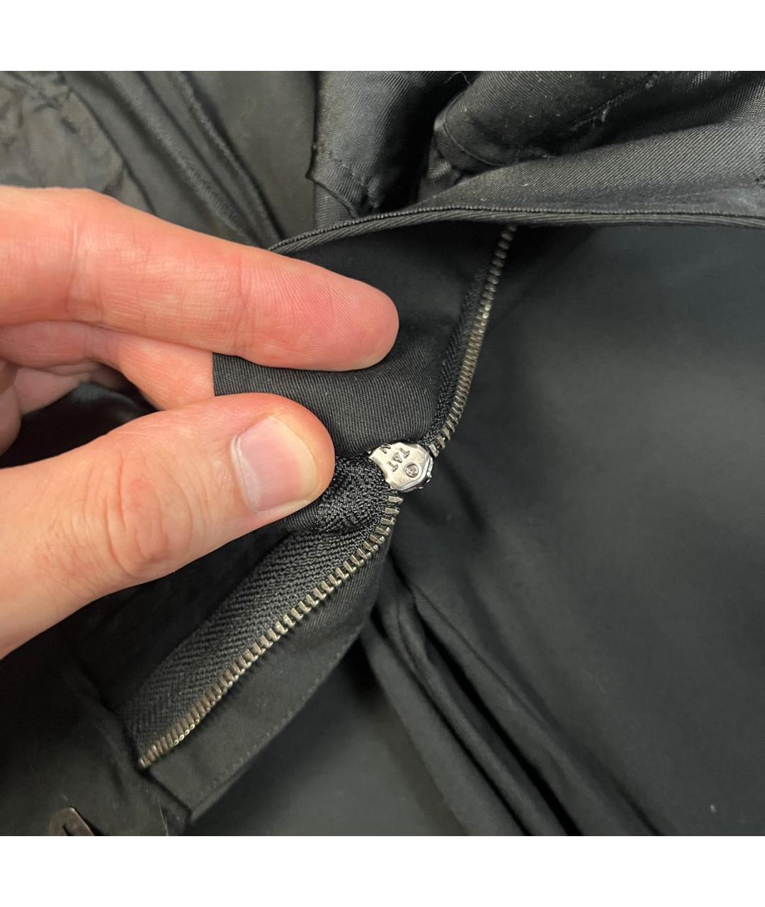 MIU MIU Черные хлопко-эластановые брюки узкие, фото 7