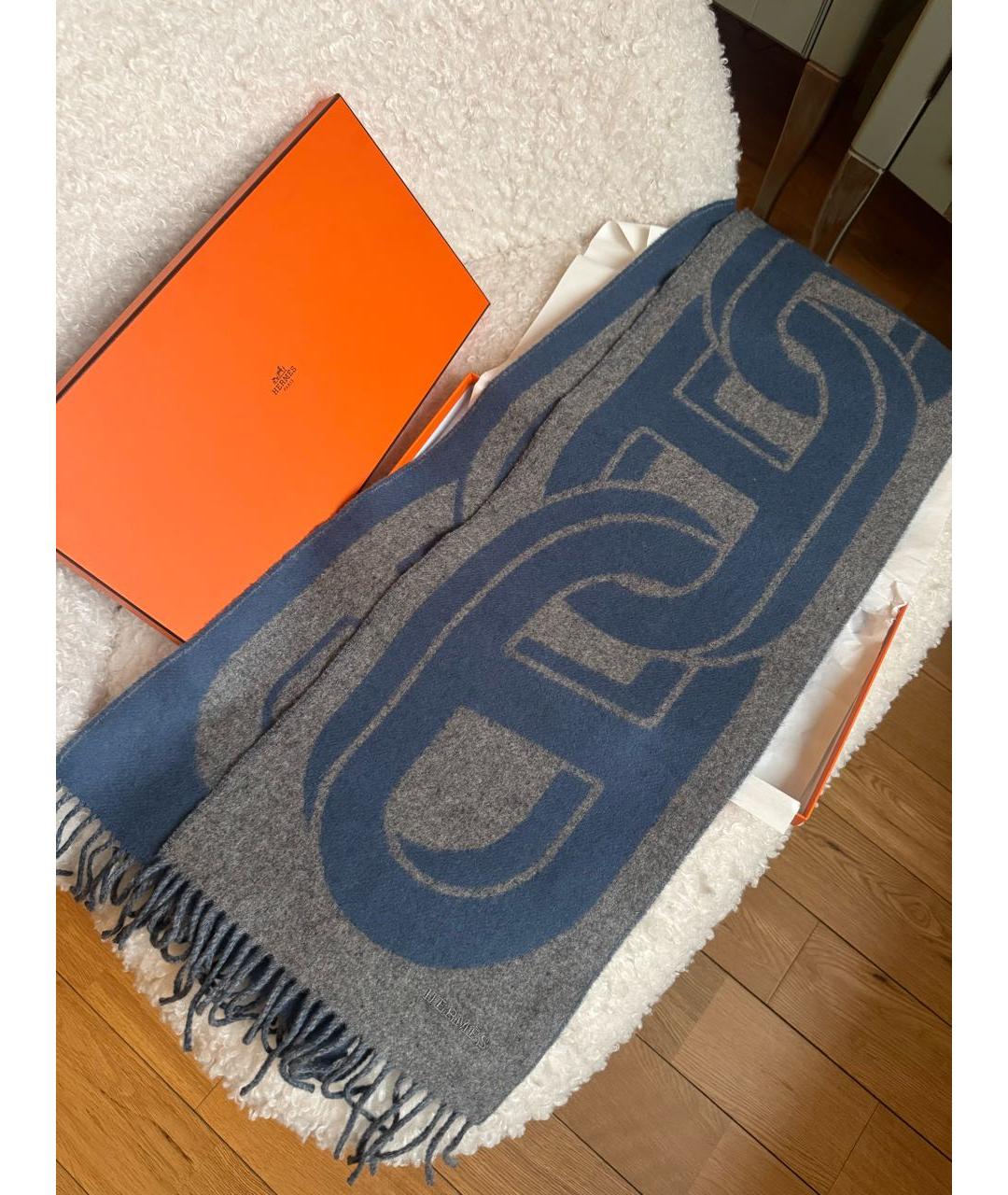 HERMES Мульти кашемировый шарф, фото 2