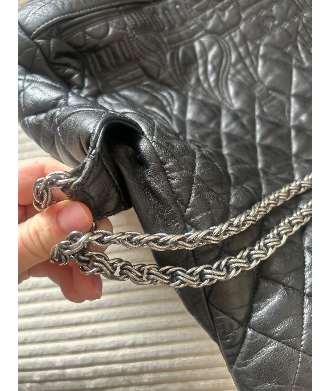 CHANEL Черная кожаная сумка через плечо, фото 8