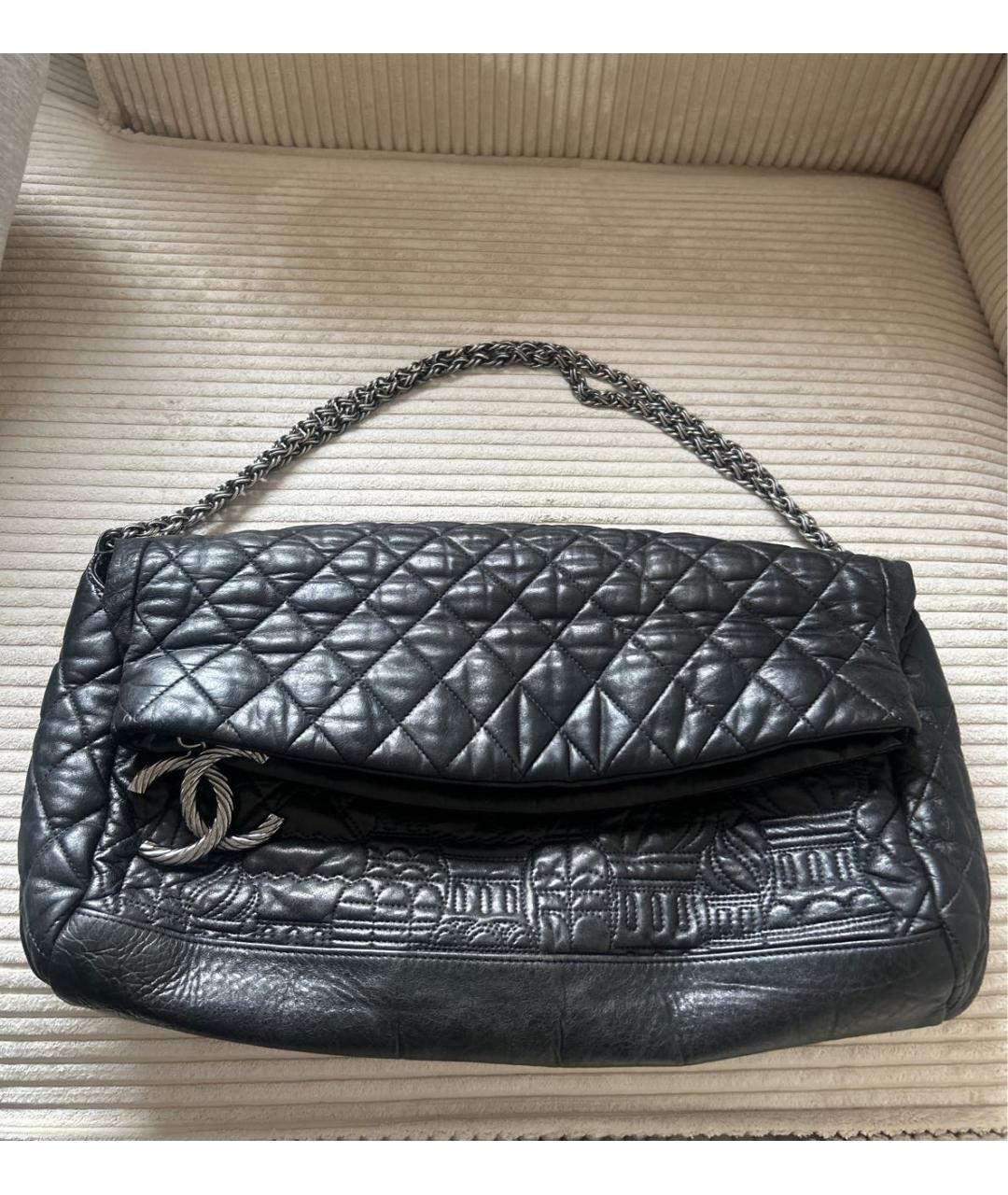 CHANEL Черная кожаная сумка через плечо, фото 2