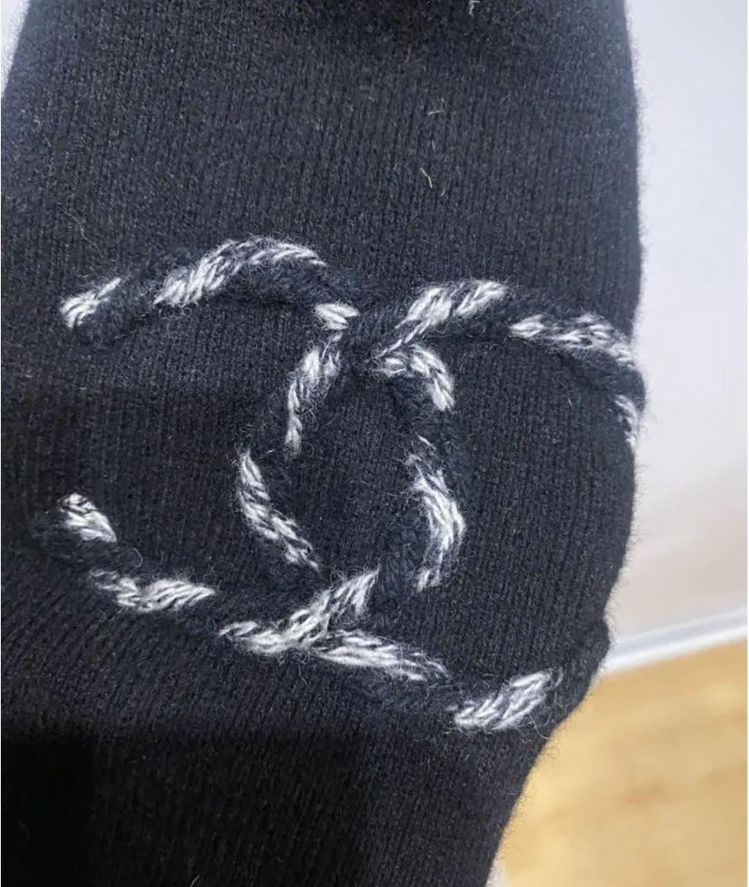 CHANEL Черные кашемировые леггинсы и велосипедки, фото 2