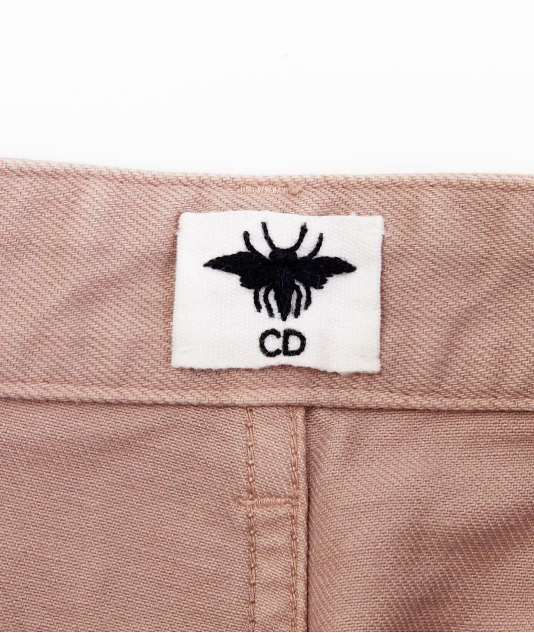 CHRISTIAN DIOR Бежевые хлопковые прямые джинсы, фото 3