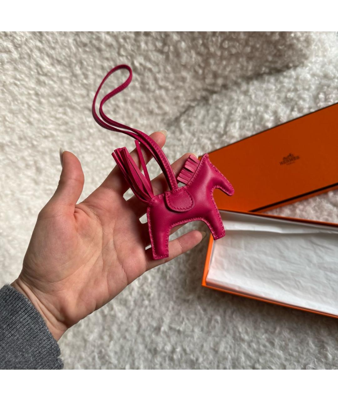 HERMES Фуксия брелок, фото 2