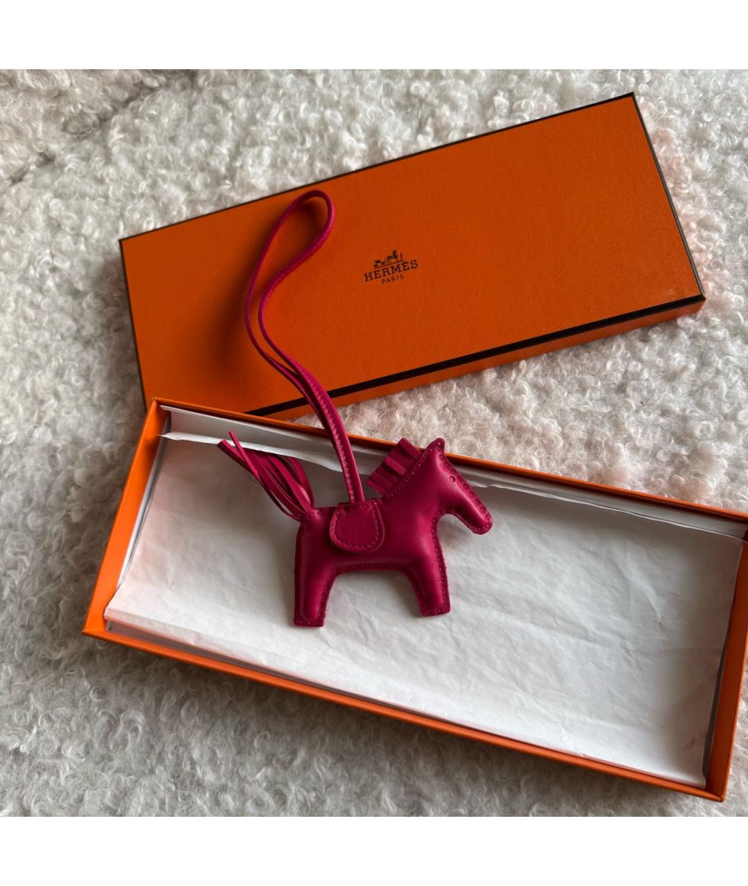 HERMES Фуксия брелок, фото 5