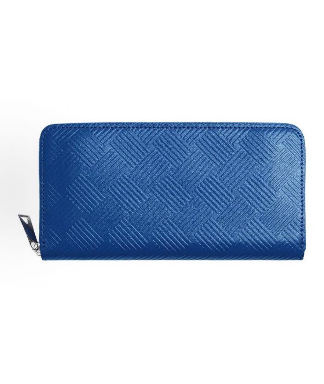 BOTTEGA VENETA Синий кожаный кошелек, фото 5