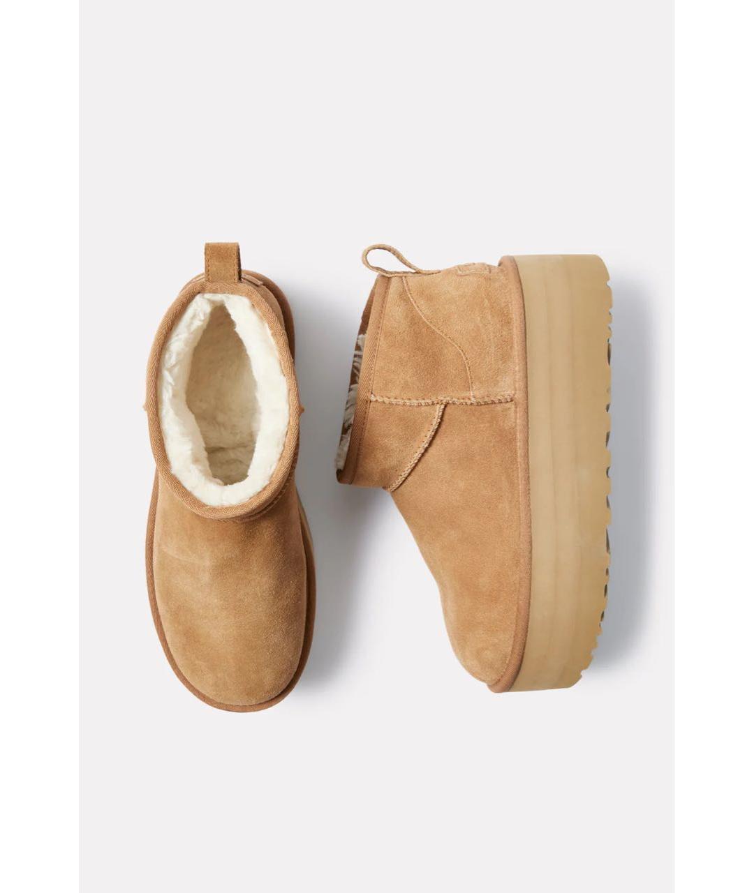 UGG AUSTRALIA Коричневые замшевые ботинки, фото 3
