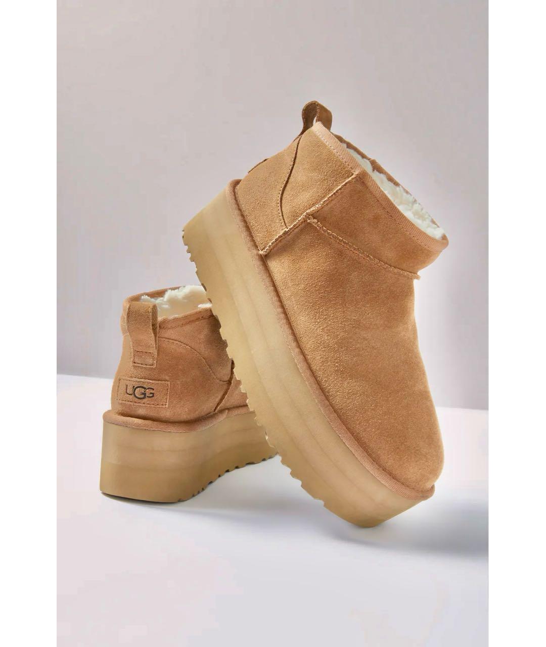 UGG AUSTRALIA Коричневые замшевые ботинки, фото 5