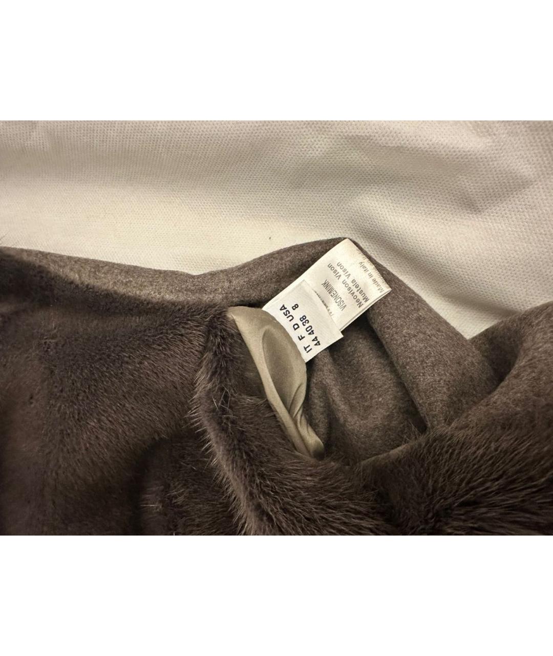 MANZONI 24 Коричневый меховой жилет, фото 4