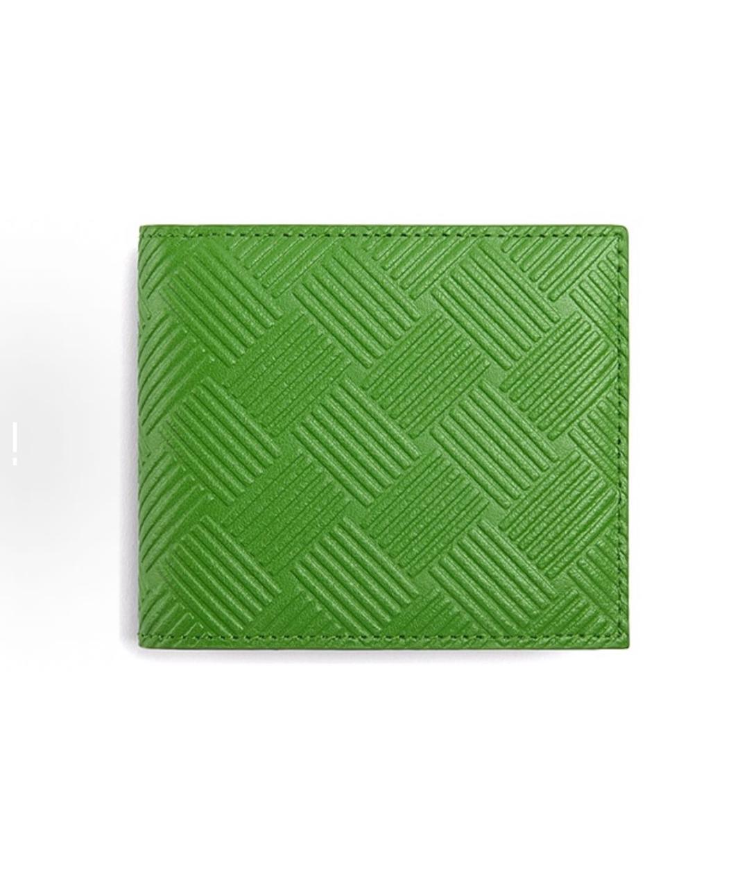 BOTTEGA VENETA Зеленый кожаный кошелек, фото 7