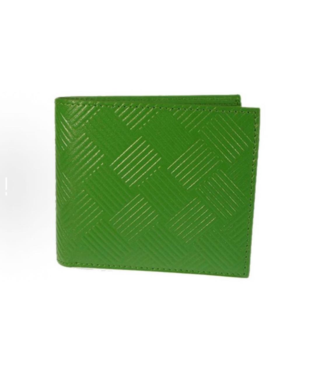 BOTTEGA VENETA Зеленый кожаный кошелек, фото 2