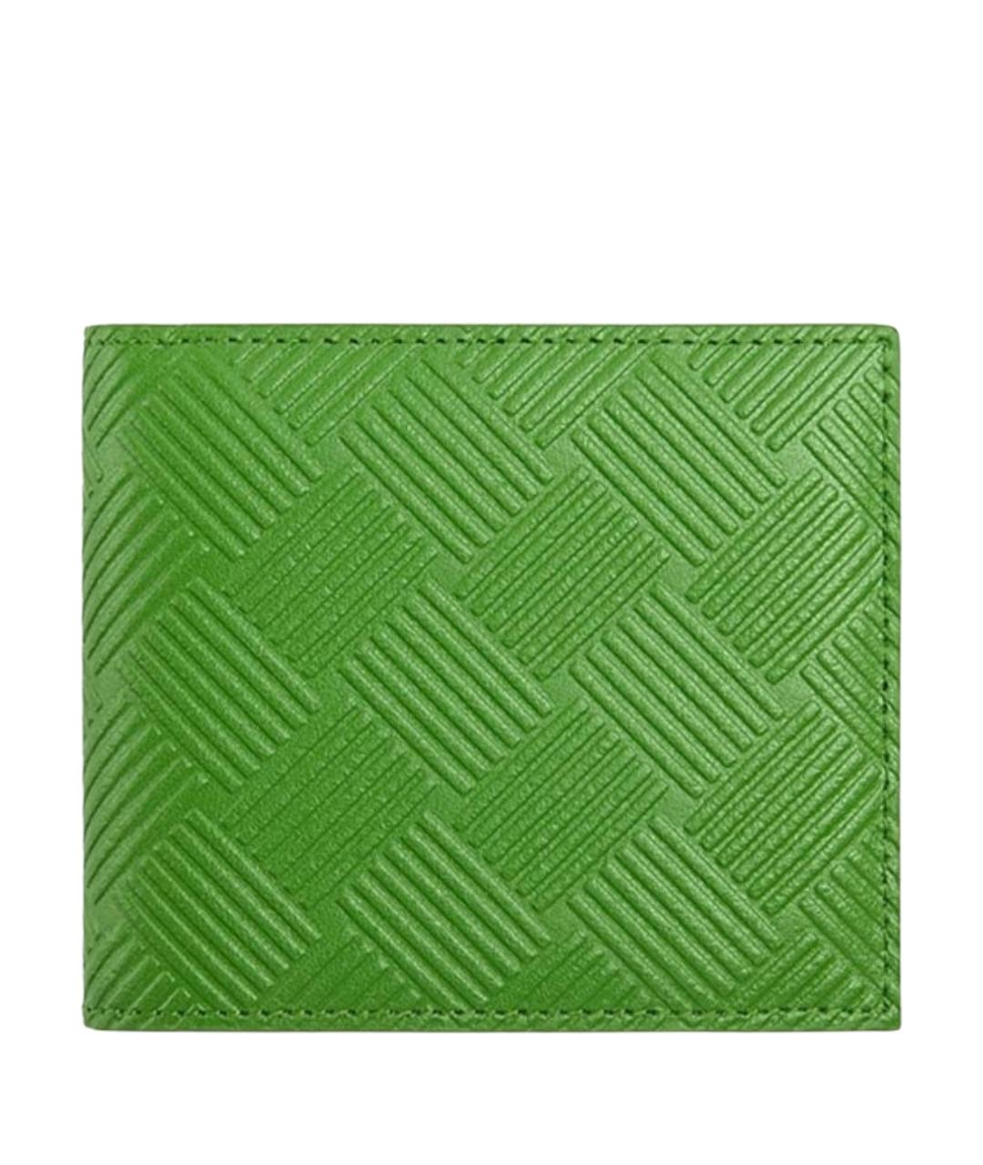 BOTTEGA VENETA Зеленый кожаный кошелек, фото 1