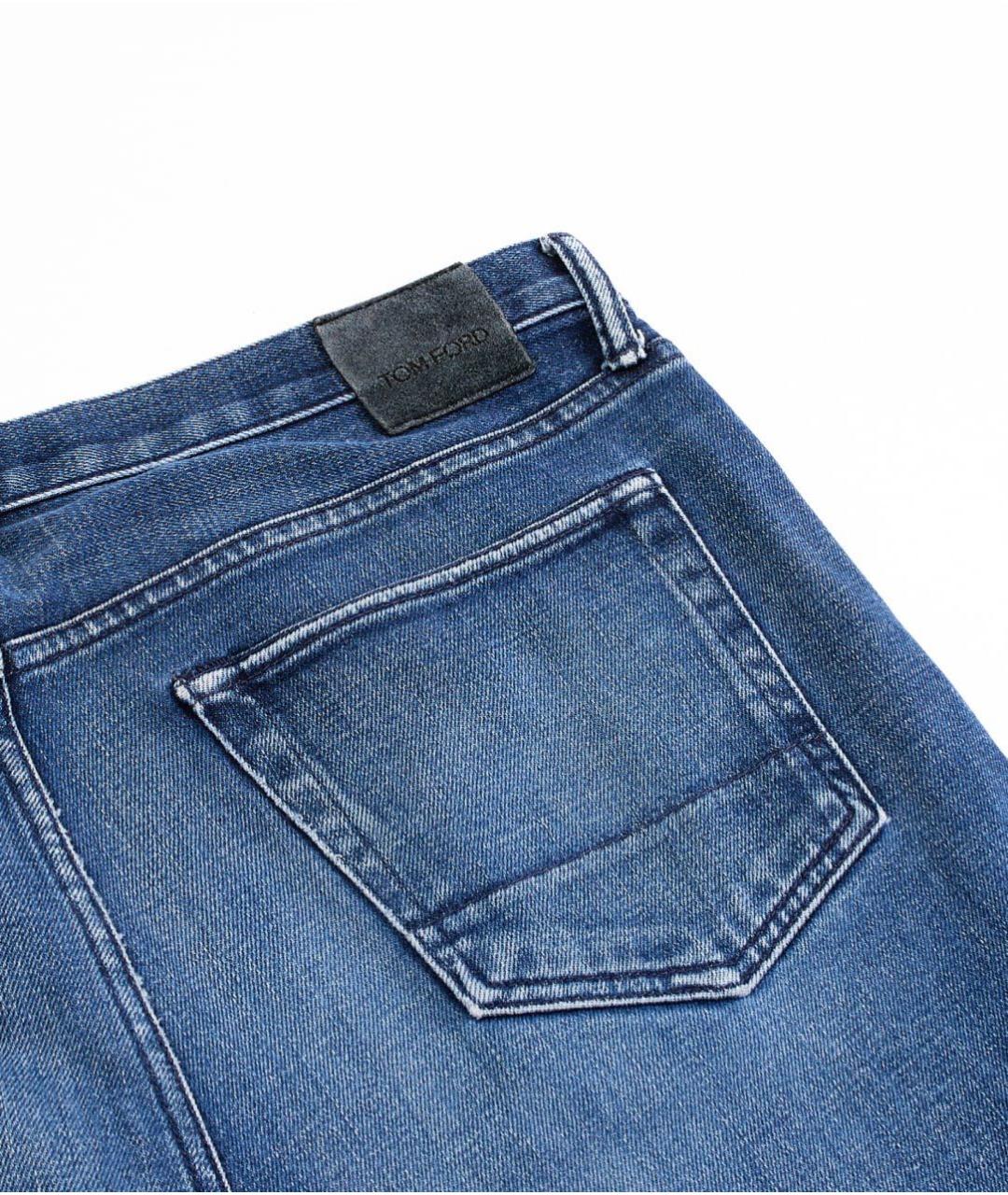 TOM FORD Синие хлопковые джинсы скинни, фото 3