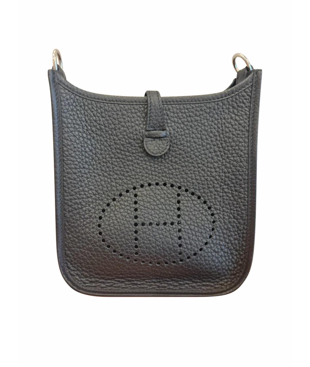 HERMES Черная кожаная сумка через плечо, фото 1