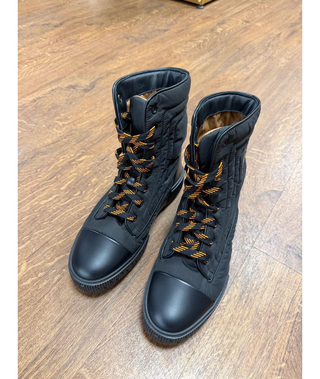 HERMES Черные синтетические ботинки, фото 8