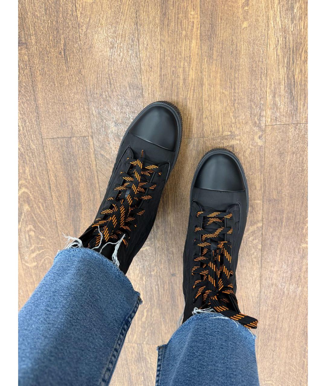 HERMES Черные синтетические ботинки, фото 5