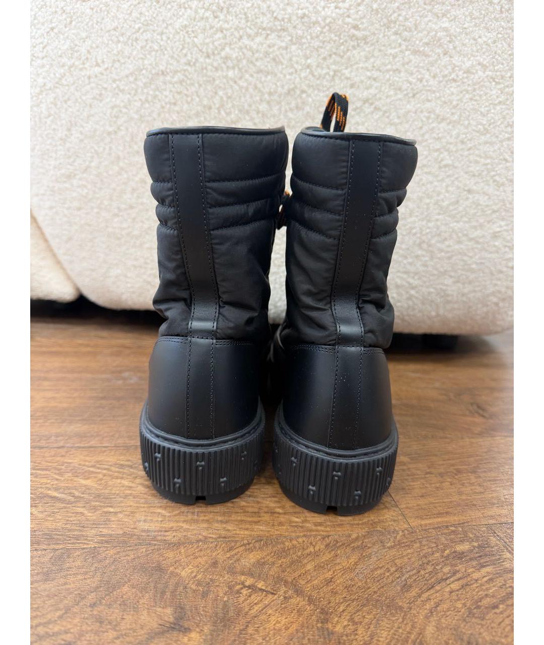 HERMES Черные синтетические ботинки, фото 4