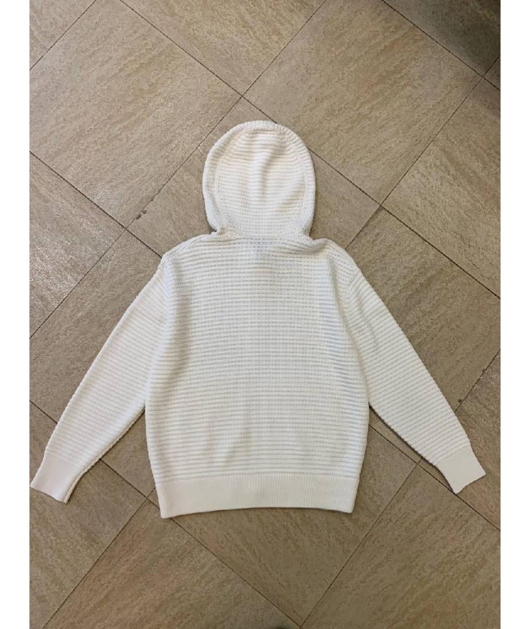 LORO PIANA Белый шелковый кардиган, фото 3