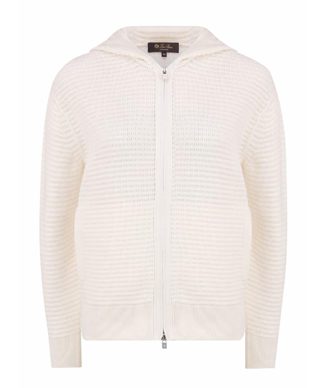 LORO PIANA Белый шелковый кардиган, фото 1