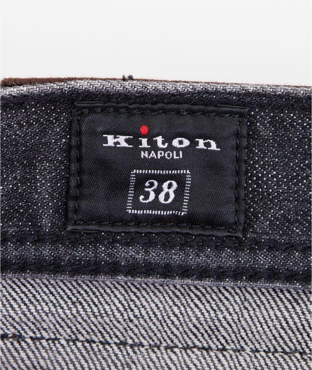 KITON Черные хлопковые джинсы скинни, фото 2