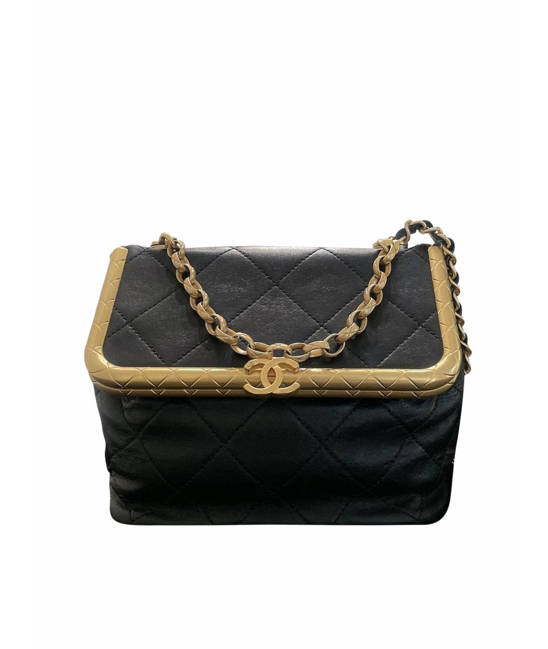 CHANEL Черная кожаная сумка через плечо, фото 1