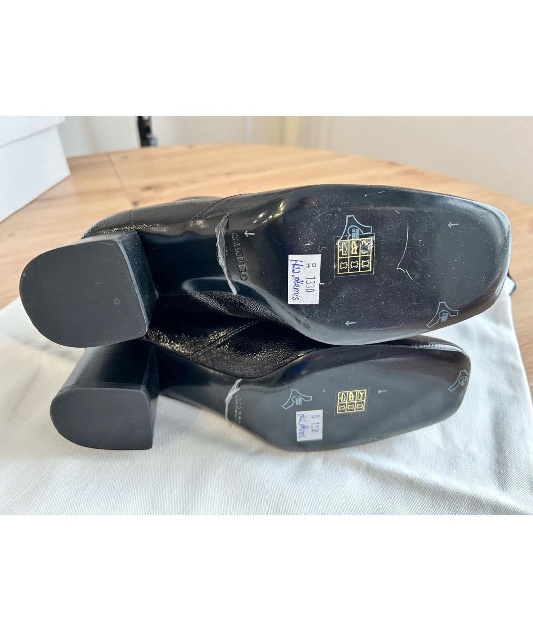 SANDRO Коричневые ботильоны из лакированной кожи, фото 5