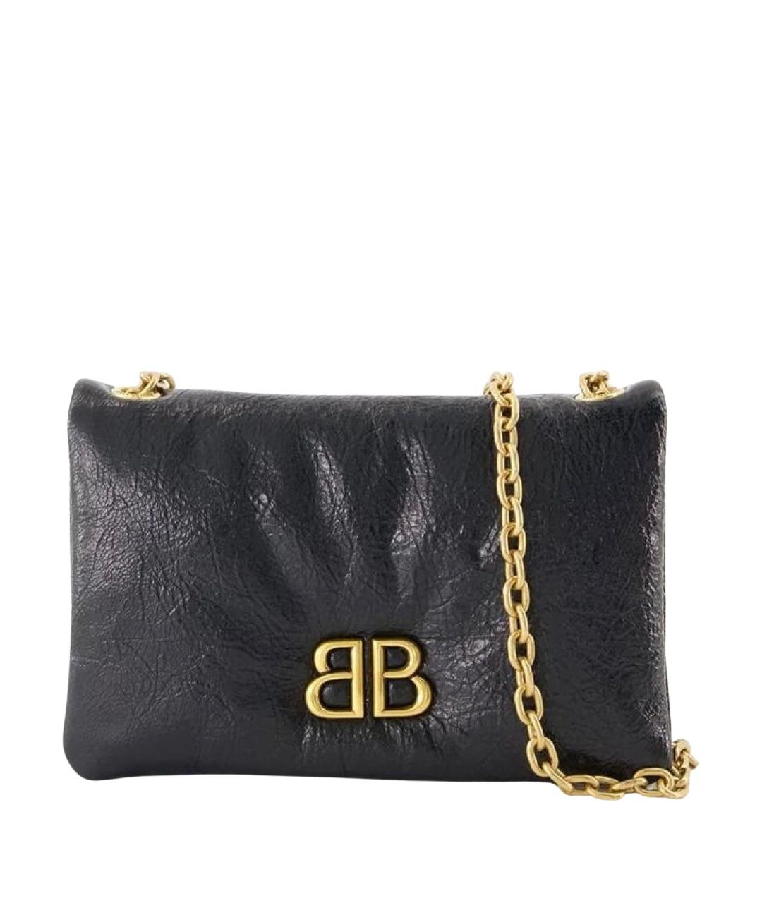 BALENCIAGA Черная кожаная сумка через плечо, фото 1