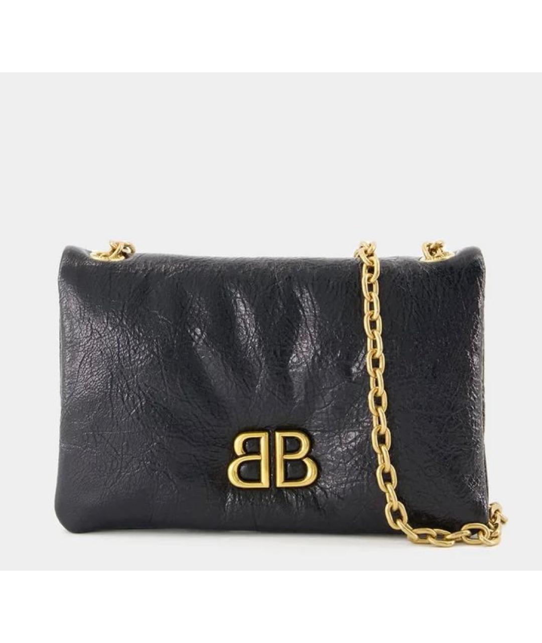 BALENCIAGA Черная кожаная сумка через плечо, фото 5