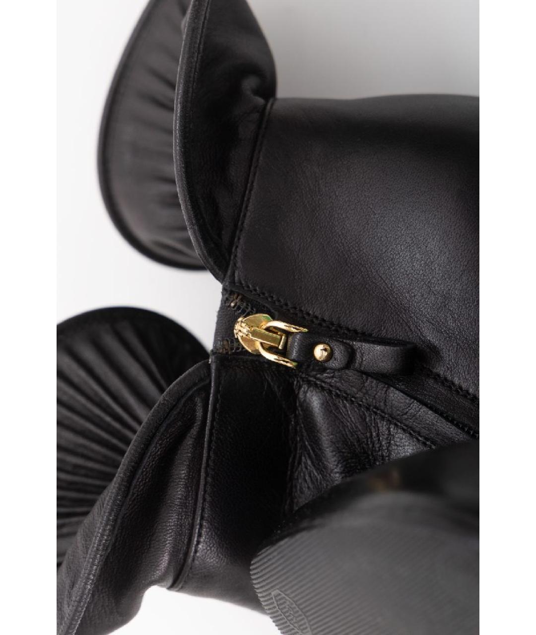 SERGIO ROSSI Черные кожаные ботильоны, фото 8