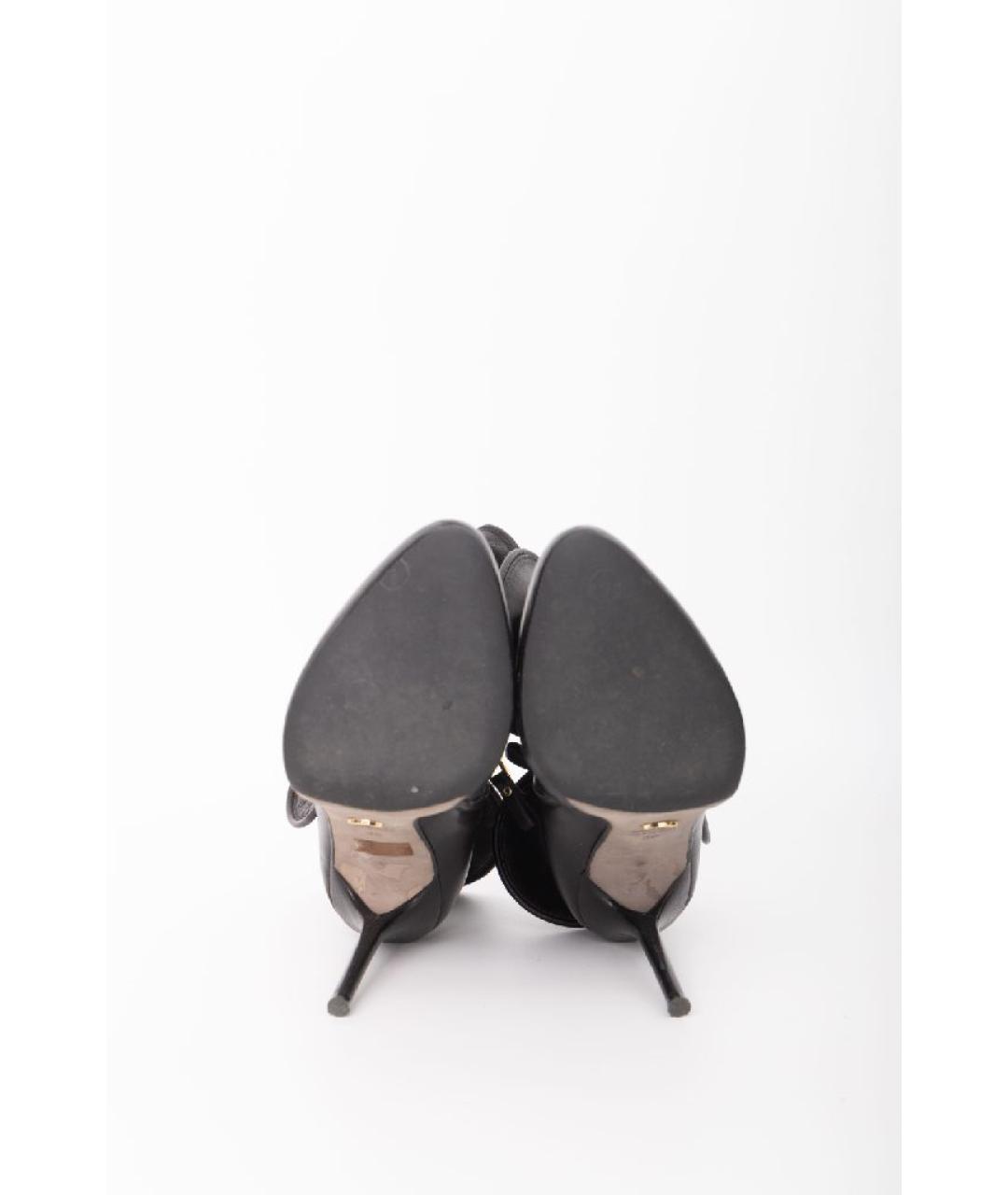 SERGIO ROSSI Черные кожаные ботильоны, фото 6