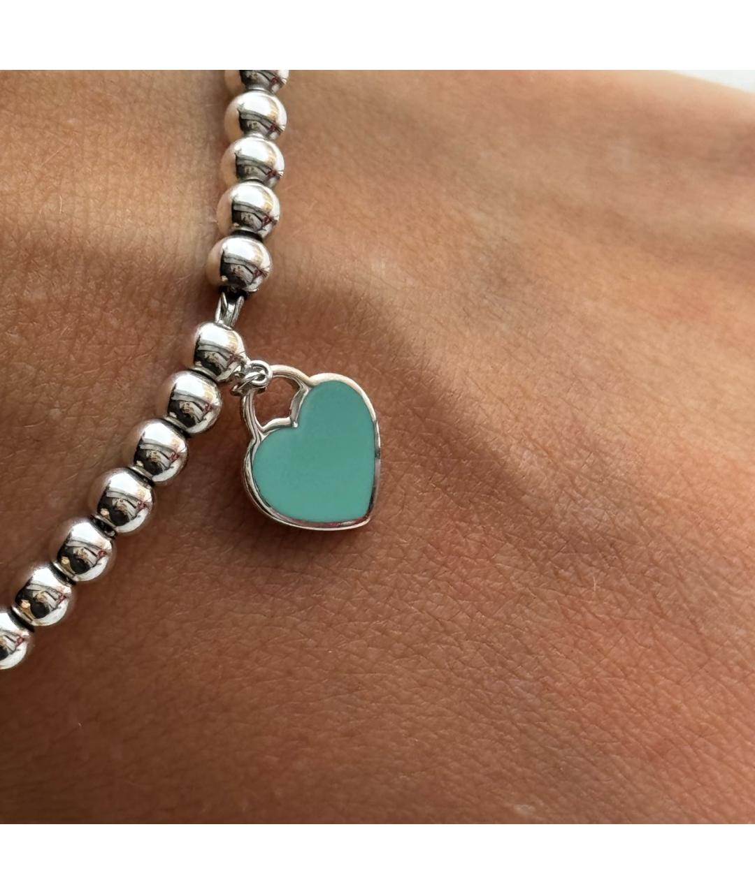 TIFFANY&CO Бирюзовый серебряный браслет, фото 7