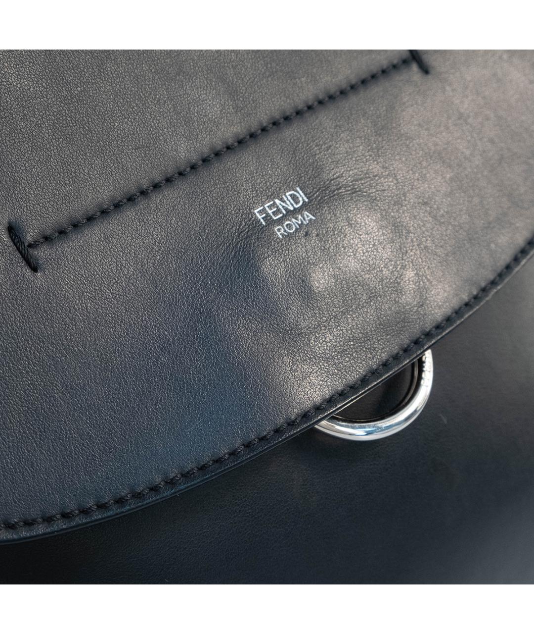 FENDI Черный кожаный рюкзак, фото 4