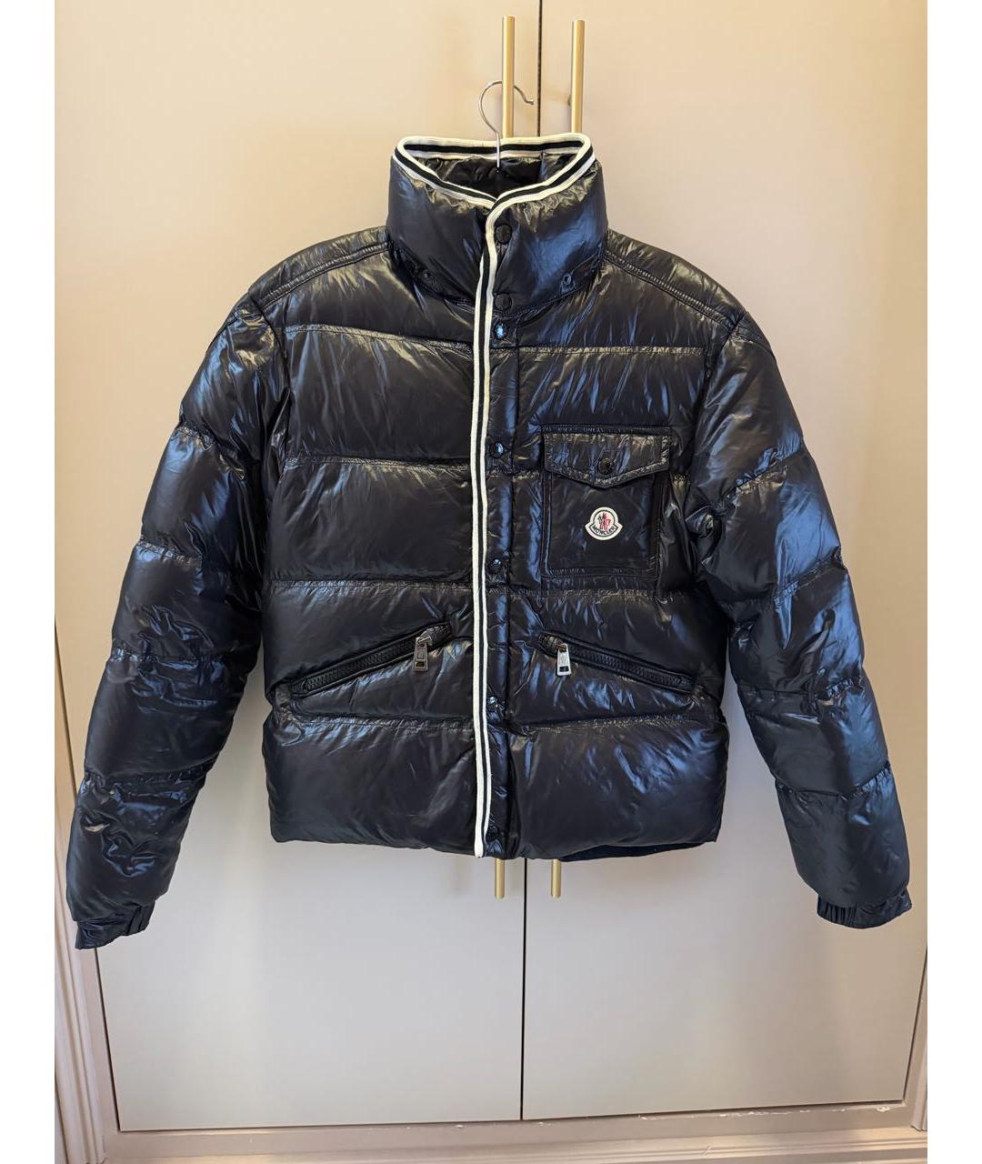 MONCLER Черная полиэстеровая куртка, фото 8