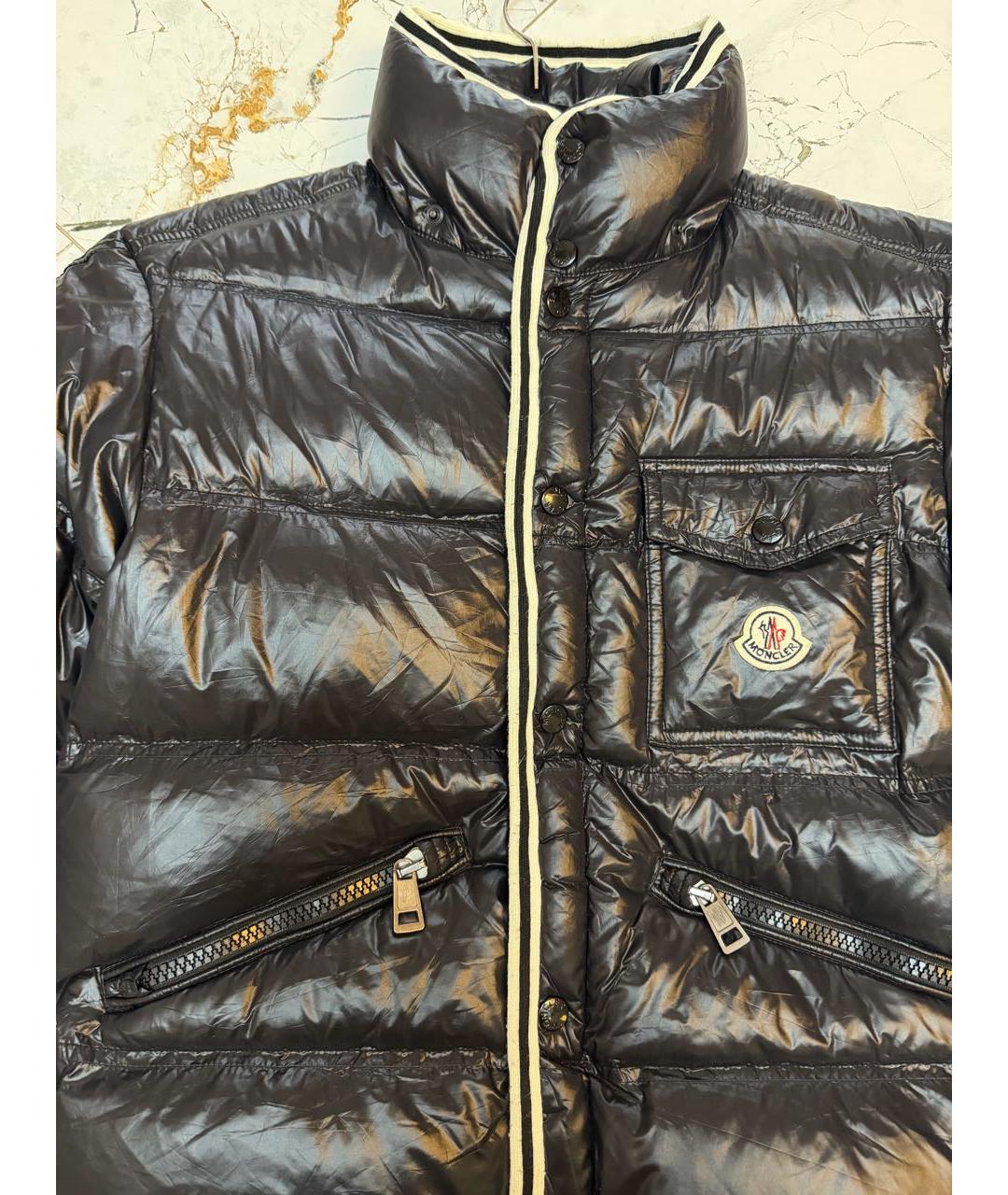 MONCLER Черная полиэстеровая куртка, фото 7