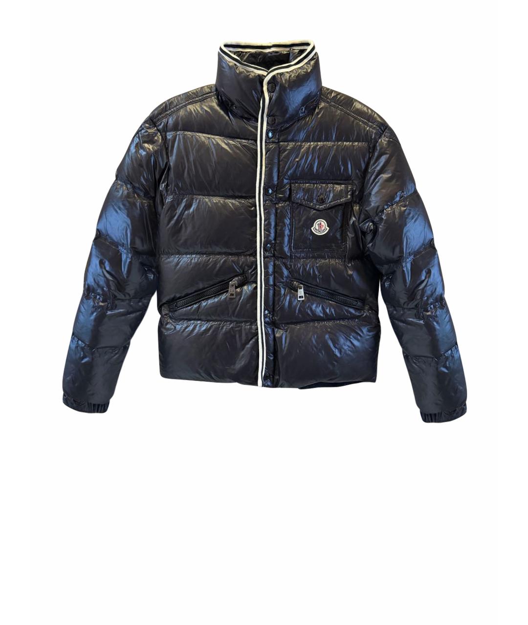 MONCLER Черная полиэстеровая куртка, фото 1