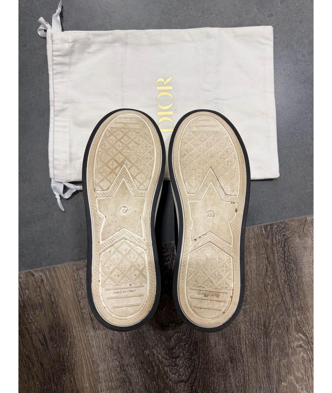 CHRISTIAN DIOR Темно-синие текстильные кеды, фото 6