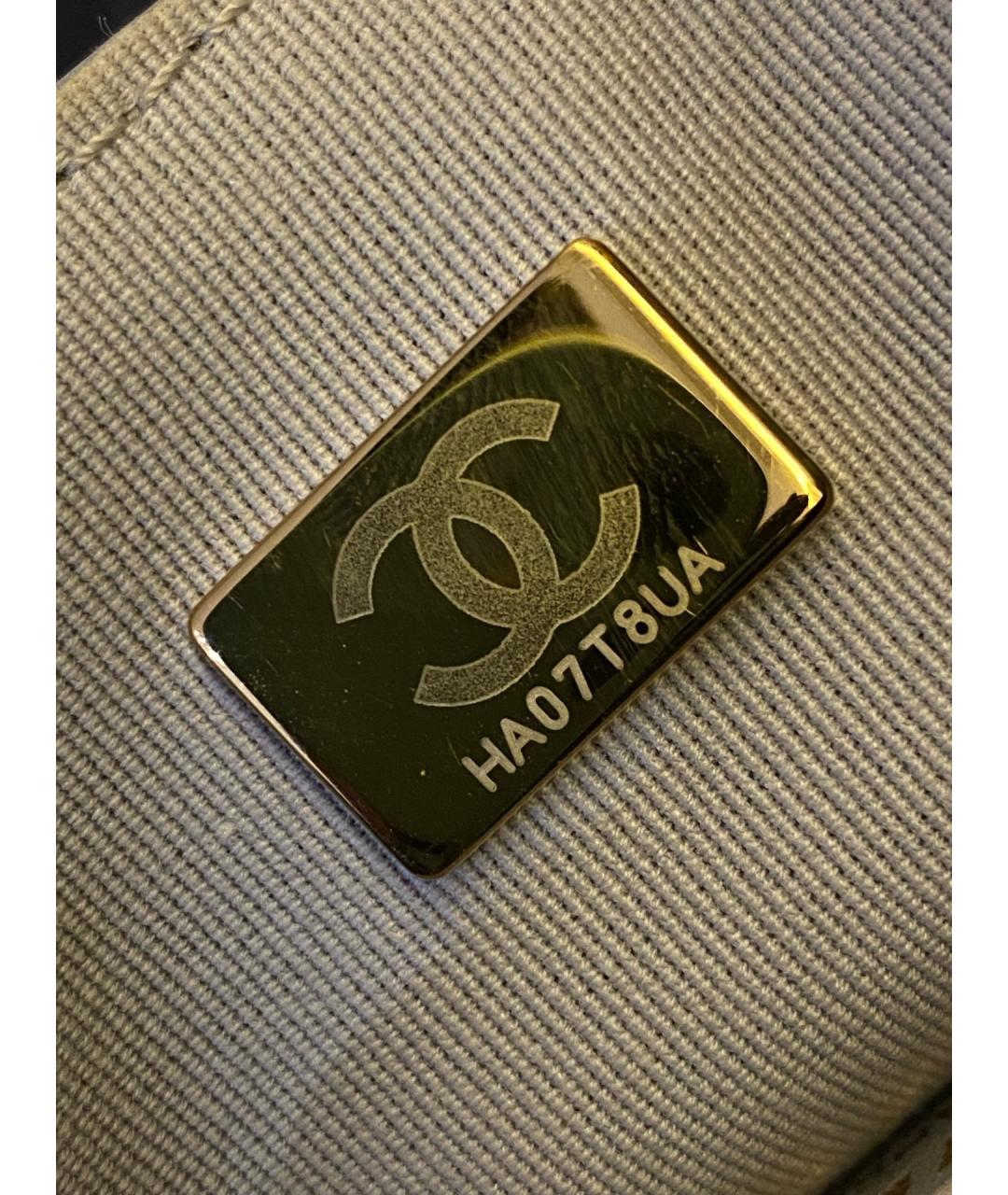 CHANEL Серая кожаная сумка через плечо, фото 8