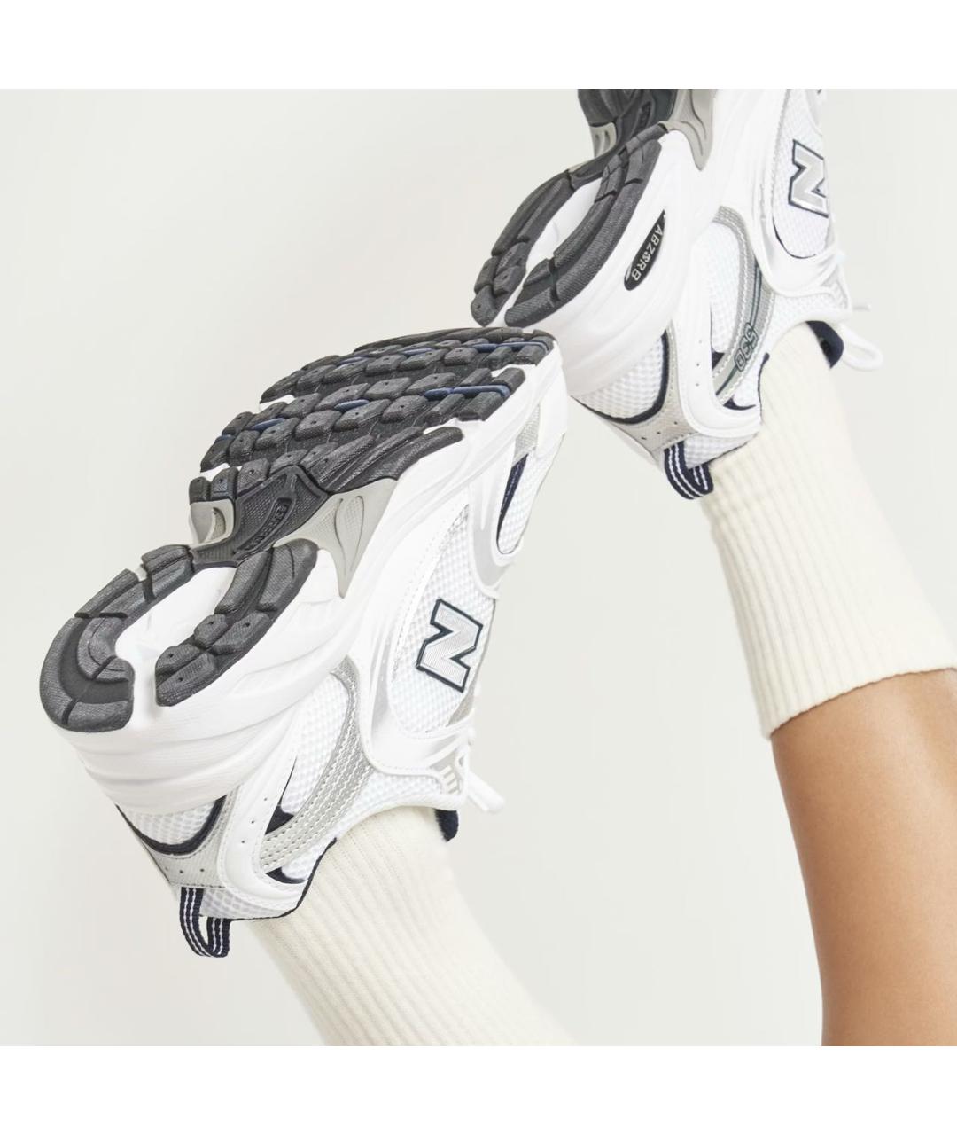 NEW BALANCE Белые текстильные кроссовки, фото 2