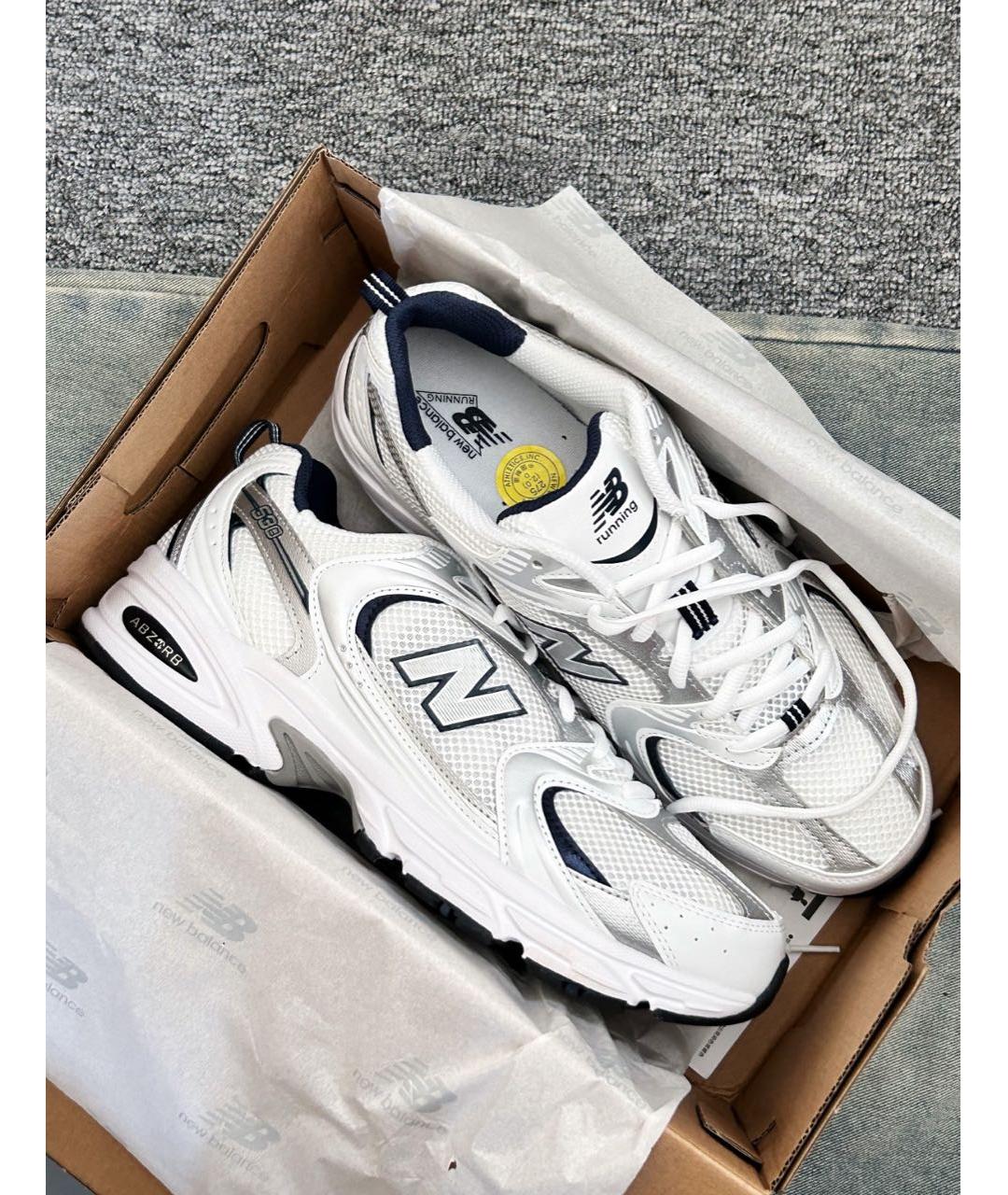 NEW BALANCE Белые текстильные кроссовки, фото 7