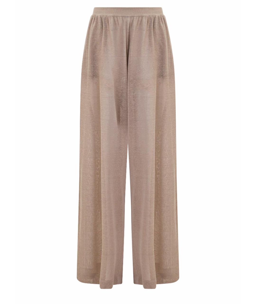ALAIA Бежевые льняные брюки широкие, фото 1