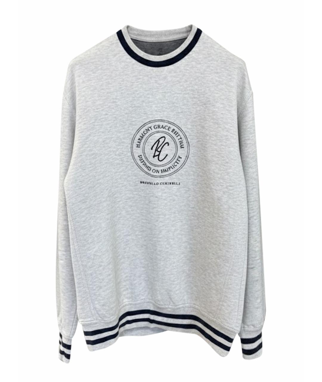 BRUNELLO CUCINELLI Серый хлопковый джемпер / свитер, фото 1