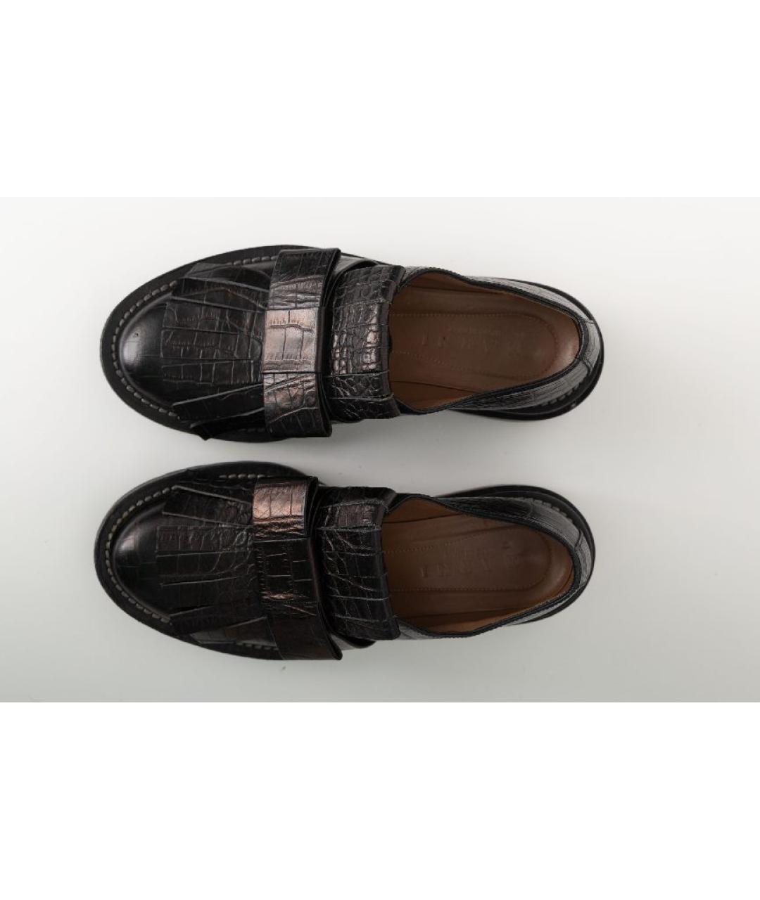 MARNI Черные кожаные лоферы, фото 3