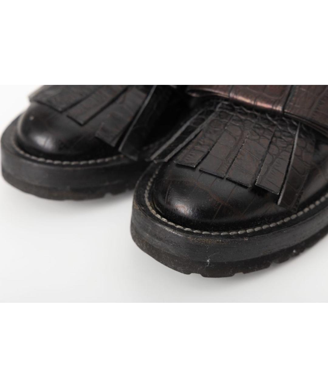 MARNI Черные кожаные лоферы, фото 9